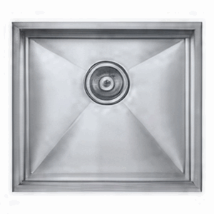 Square stainless steel kitchen sink