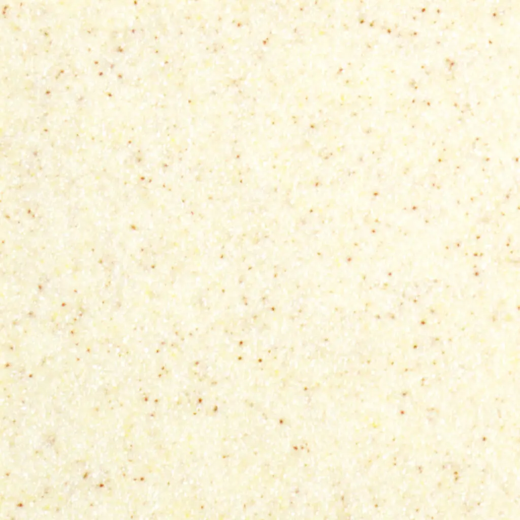 Close-up of gritty cornmeal surface