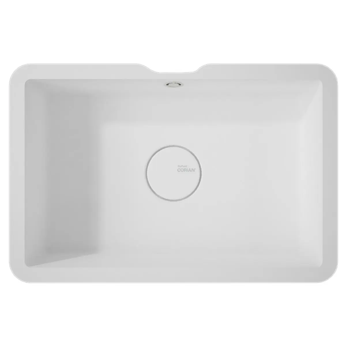 Top view of white sink