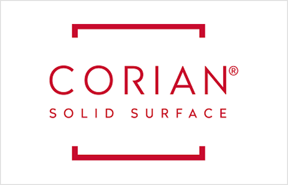 Corian logo with text