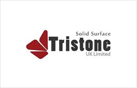 Red and black Tristone branding