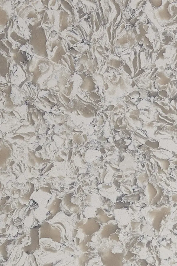 Textured marble surface in neutral colors.