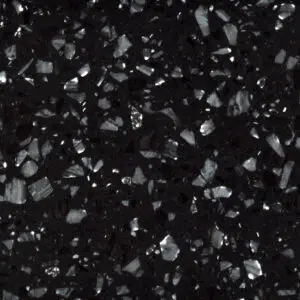 Dark terrazzo flooring with shiny fragments