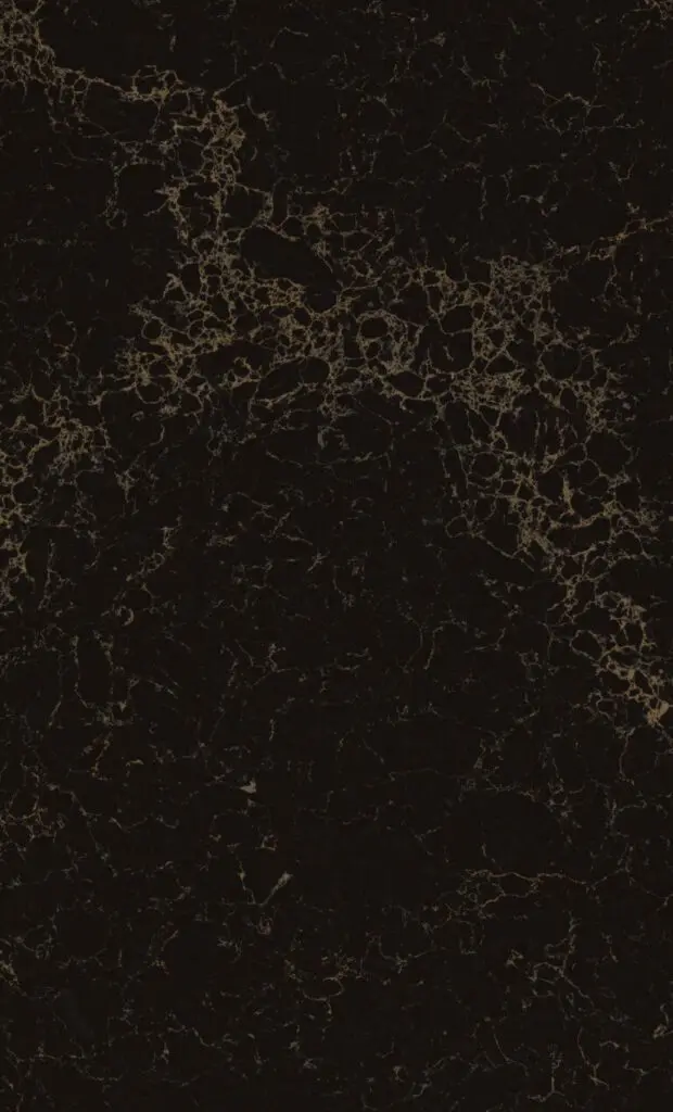 Black marble surface with gold veining.