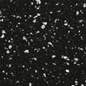 Black terrazzo surface with white chips
