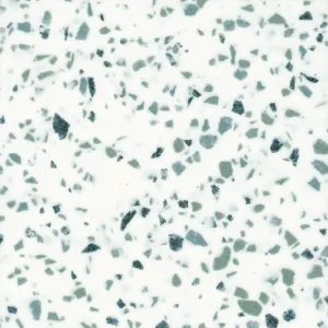 Terrazzo pattern with gray and white chips.