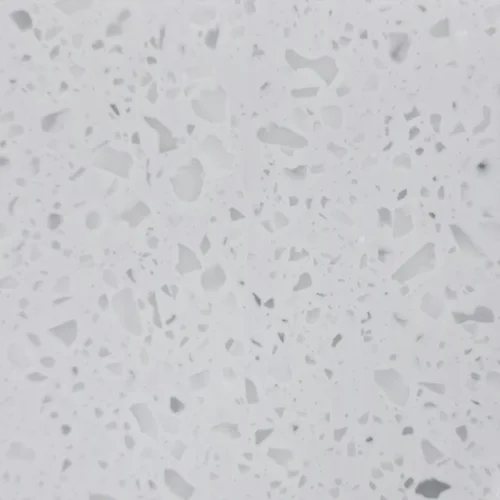 White terrazzo texture with gray speckles